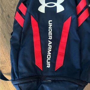 Under Armour Navy Blue Backpack hustle 5.0